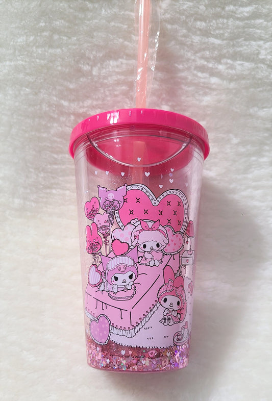 LWC Pink Snowglobe Tumbler 16oz